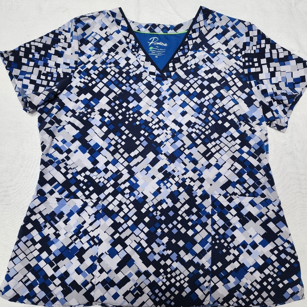 Healing Hands Purple Premiere Scrub Top XL